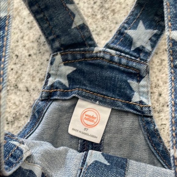 Denim Star-Print Overall Dress l 5T - Picture 7 of 7